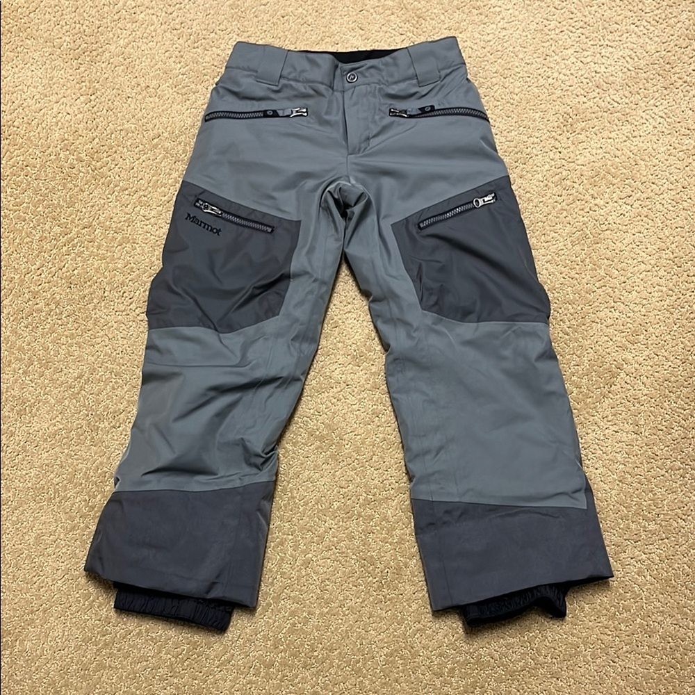 Marmot Boys Gray Snow Ski Pants - M